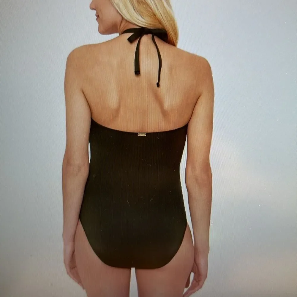 Lauren Ralph Lauren Swimsuit One Piece High Neck Green Size 6 - Picture 3 of 3